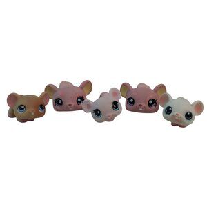 Littlest Pet Shop LPS Mice #1202/1480/261/30 Mouse Lot of 5 Figures